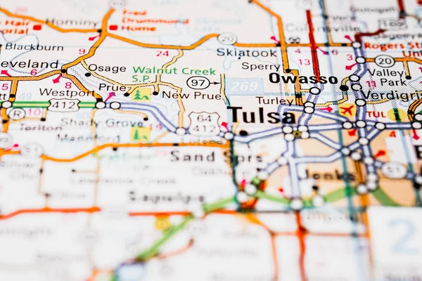 Tulsa Usa map  background. Travel