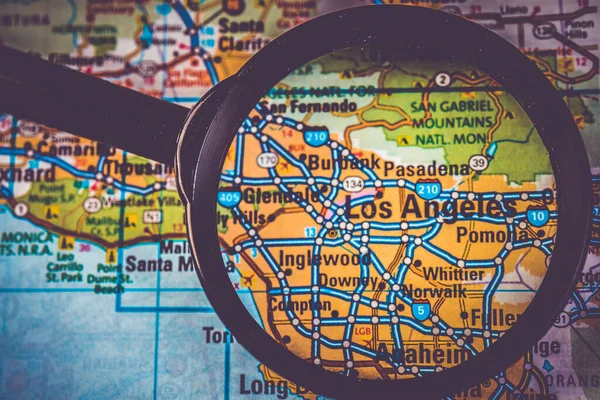 Los Angeles USA map travel background