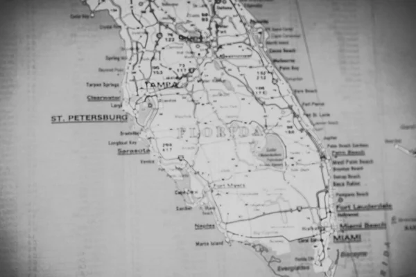 État Floride Sur Fond Carte Usa — Photo