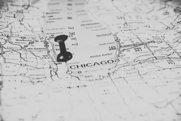 Chicago Kaart — Stockfoto