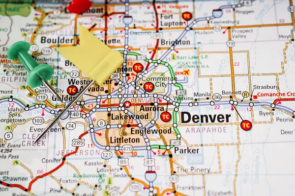 Denver USA map travel background