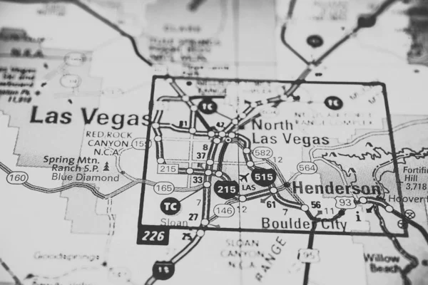 Las Vegas Mappa Usa Sfondo Viaggio — Foto Stock