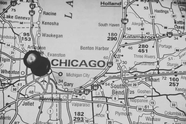 Chicago on the map