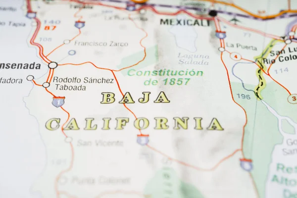 Baja California Mexico map background