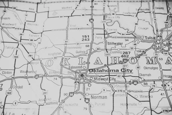 Oklahoma Eua Mapa Fundo — Fotografia de Stock