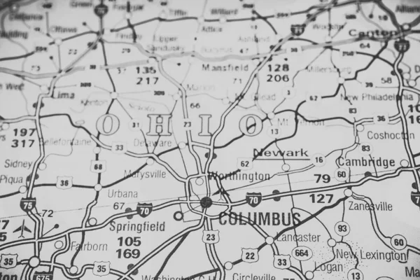 Ohio Usa Térkép Háttér — Stock Fotó