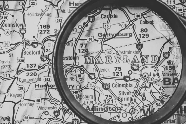 Maryland Interaktív Térképen — Stock Fotó