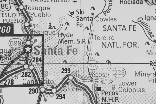 Santa Mappa Usa Sfondo Viaggio — Foto Stock