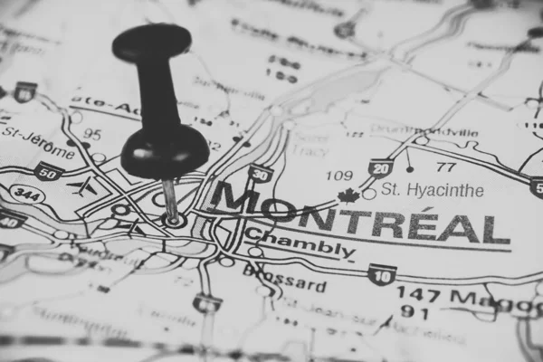 Montreal Interaktív Térképen — Stock Fotó