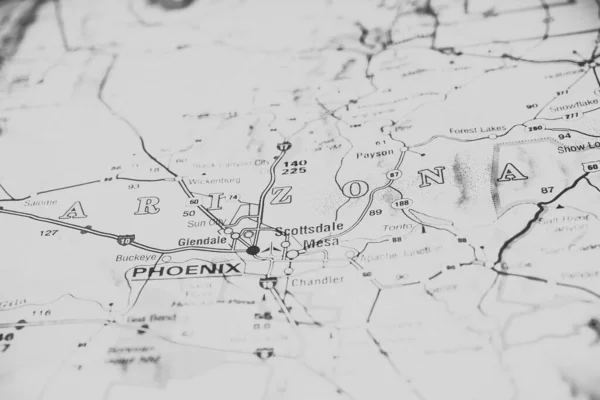 Phoenix Mapa Fondo —  Fotos de Stock