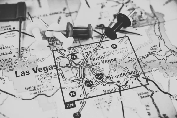 Las Vegas Mappa Usa Sfondo Viaggio — Foto Stock