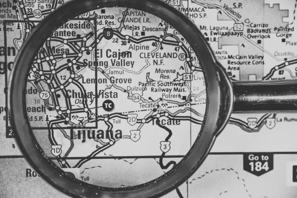 Tijuana Usa Map Travel Background — Stock Photo, Image