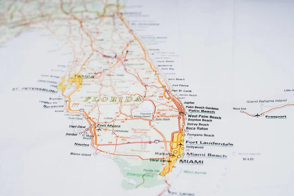 Florida Stát Pozadí Mapy Usa — Stock fotografie