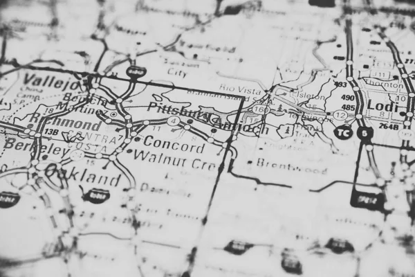 Sacramento Mapa Atlas Información Sobre Viajes — Foto de Stock