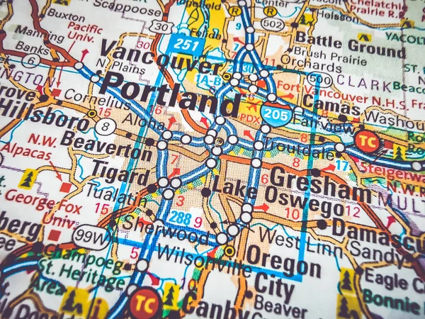 Portland Amerikai Egyesült Államok Térkép Háttér — Stock Fotó
