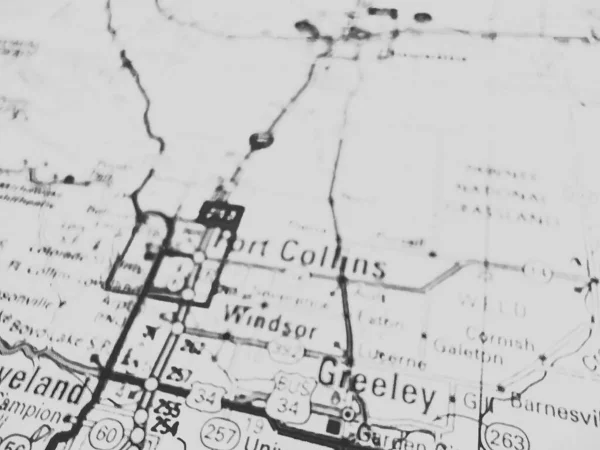 Fort Collins Usa Carte Arrière Plan — Photo