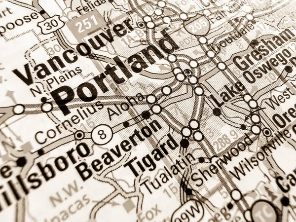 Portland Eua Mapa Fundo — Fotografia de Stock