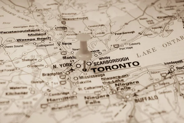 Toronto Canada Mappa Sullo Sfondo — Foto Stock