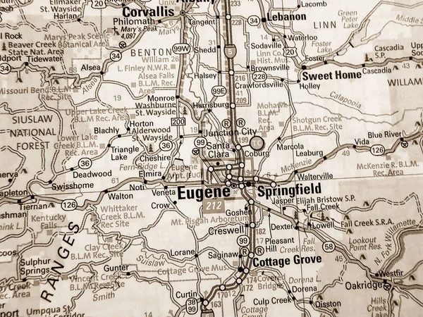 Eugene Usa Map Background — 스톡 사진