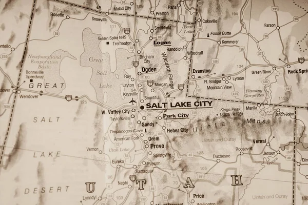 Utah Estado Mapa — Foto de Stock