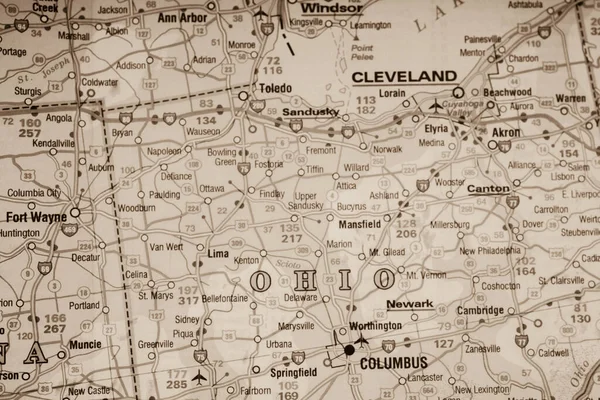 Фон Карты Огайо — стоковое фото
