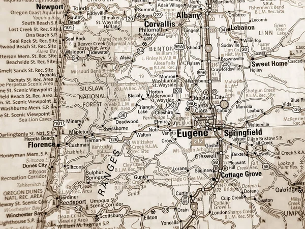 ユージンアメリカ地図の背景 — ストック写真