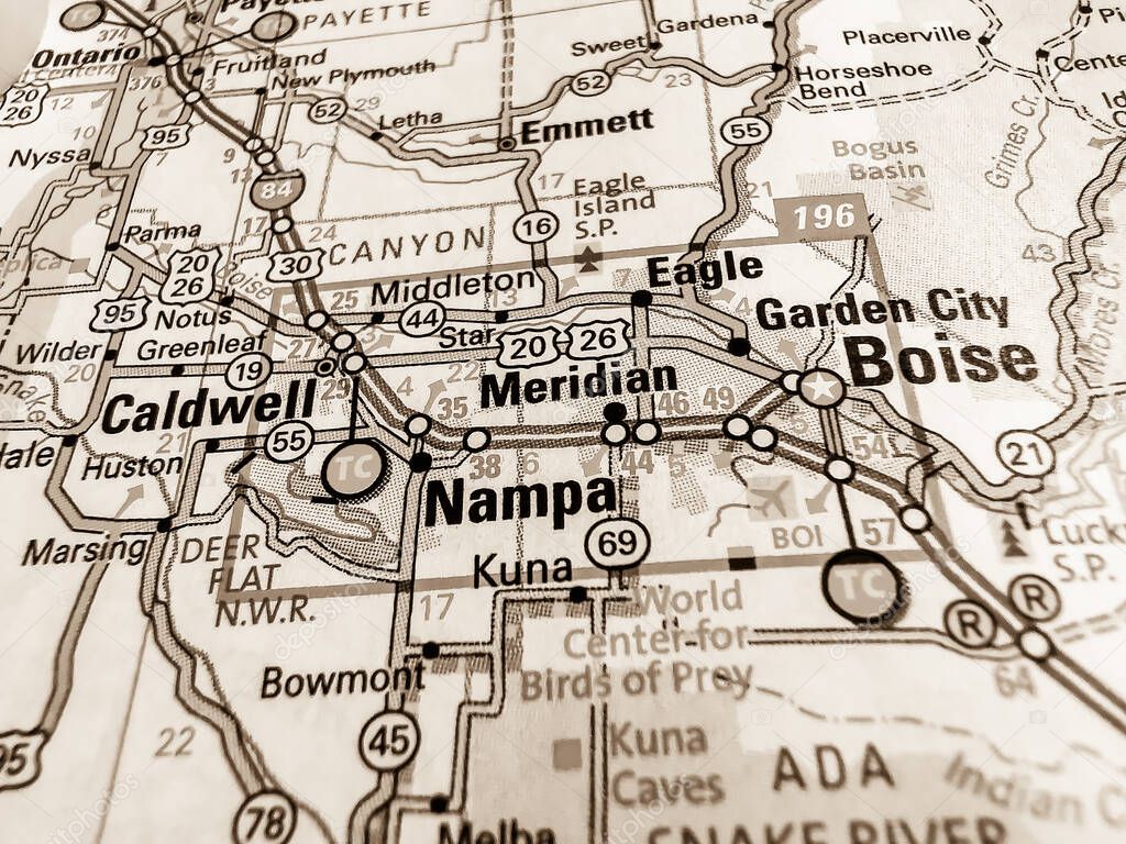 Boise USA map background