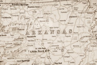 Arkansas eyaleti haritada