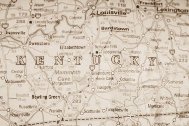 ABD haritasında Kentucky Eyaleti