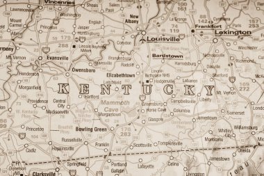 ABD haritasında Kentucky Eyaleti