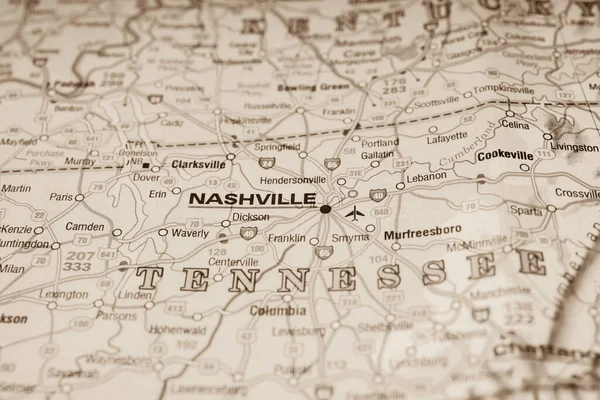 Stato Dell Alabama Sulla Mappa — Foto Stock