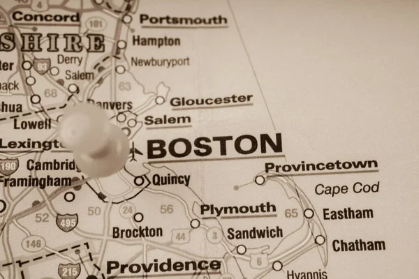 Boston Usa Térkép Háttér — Stock Fotó