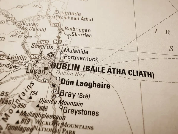 Dublin Road Map Europe — Stockfoto