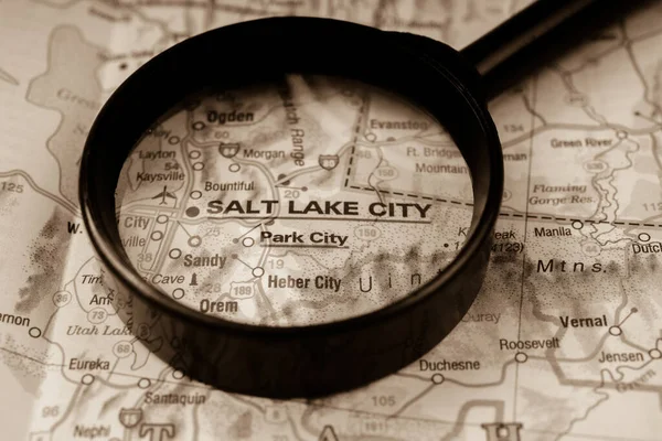 Salt Lake Ciudad Mapa — Foto de Stock