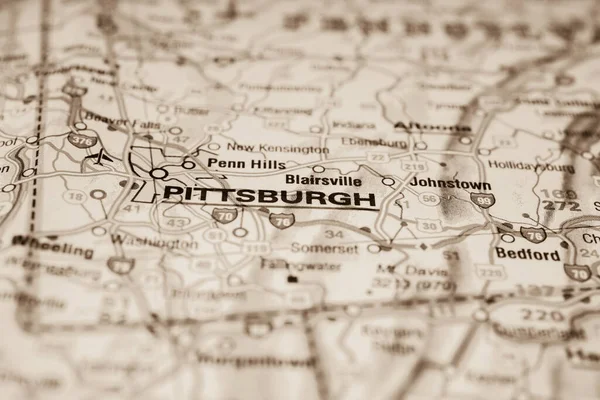 Abd Haritasında Pittsburgh — Stok fotoğraf