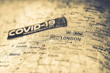 Londra Coronavirus Covid-19 Karantina arka planı