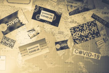 Dünya Koronavirüsü Covid-19 Karantina arkaplanı