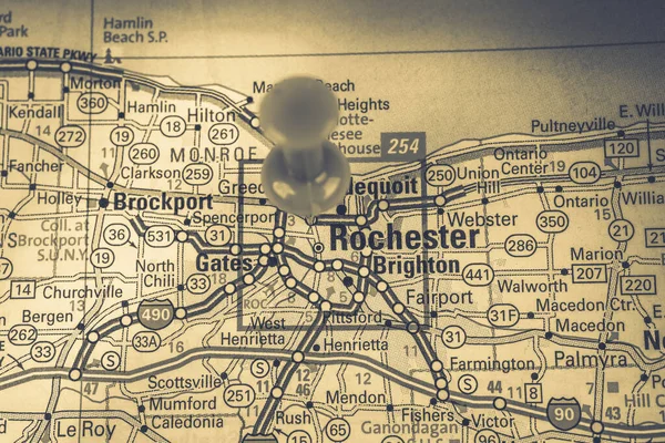 Rochester Карте Сша Путешествия — стоковое фото