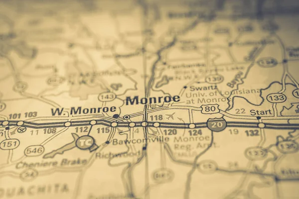 Monroe Mapa Fondo — Foto de Stock