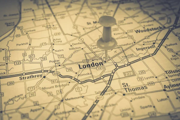 London Usa Térképen Utazási Háttér — Stock Fotó