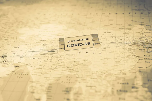 Asia Coronavirus Covid Kwarantanna Tle — Zdjęcie stockowe