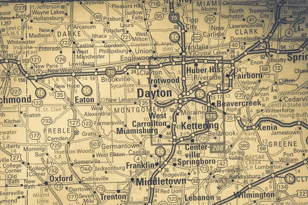 Dayton Usa Karta Bakgrund — Stockfoto