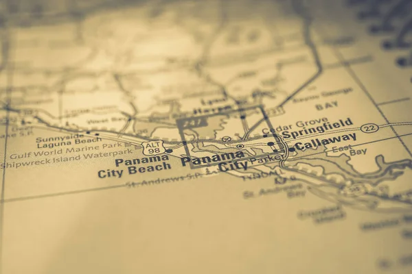 Ciudad Panamá Mapa Usa — Foto de Stock