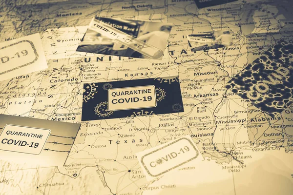 코로나 바이러스 Covid Quarantine Background — 스톡 사진