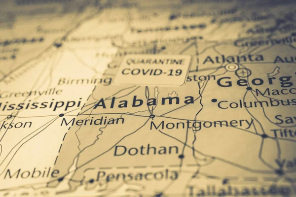 Alabama State Covid Fondo Cuarentena —  Fotos de Stock