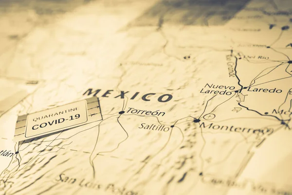 Mexiko Coronavirus Covid Quarantäne Hintergrund — Stockfoto