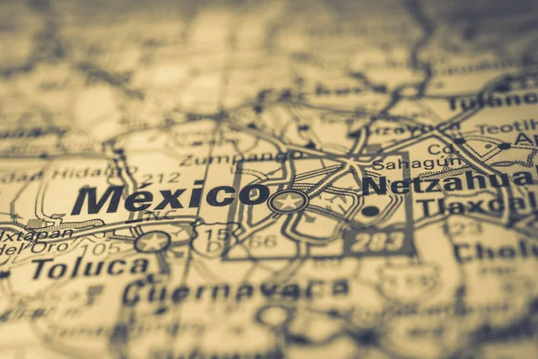 Mexique Sur Carte Voyage Mexique — Photo