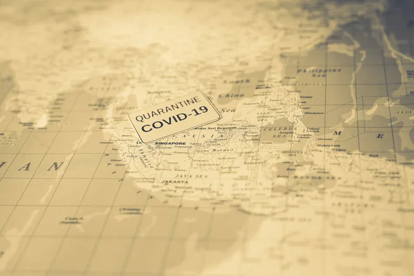 Asya Coronavirus Covid Karantina Arka Planı — Stok fotoğraf