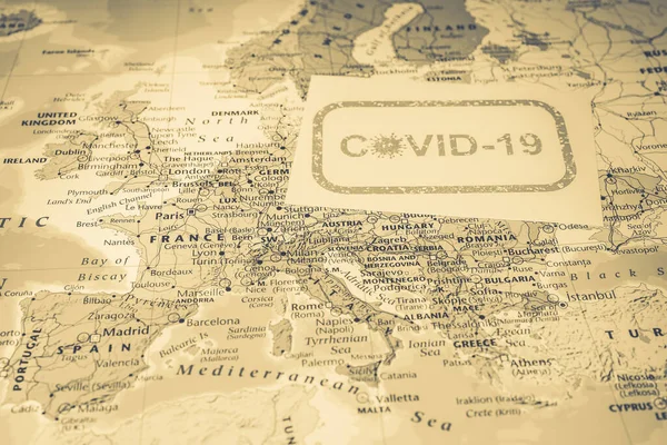 Europe map Coronavirus Covid-19 Quarantine background