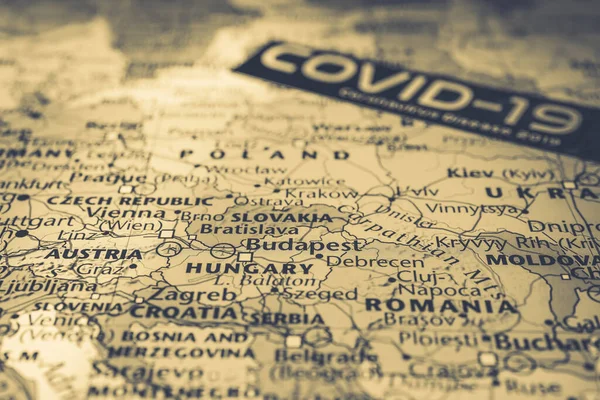 Europe Map Coronavirus Covid Quarantine — Stock Photo, Image